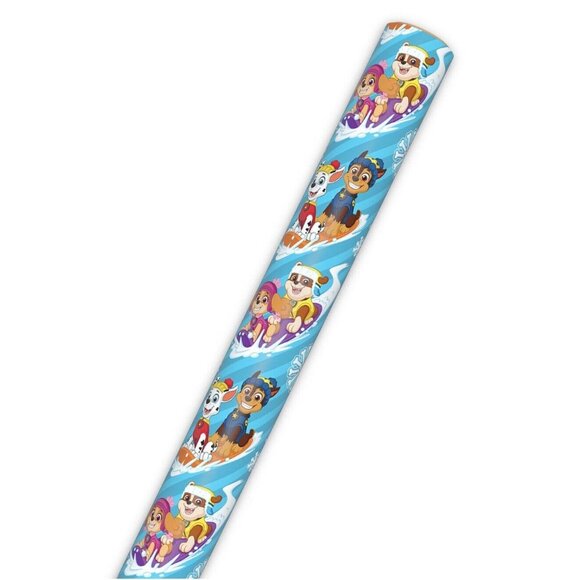 Hallmark Wrapping Christmas Paper Paw Patrol Chase and Friends Sledding Holiday - Picture 4 of 4